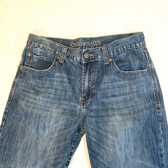 Cody James Core Mens Classic Straight Jeans Blue Stretch Medium Wash Denim 32x34 - Picture 3 of 10